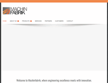 Tablet Screenshot of machinfabrik.com